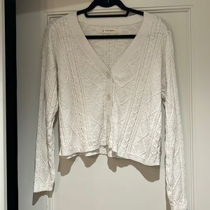 Lucky brand cropped button down Sweater